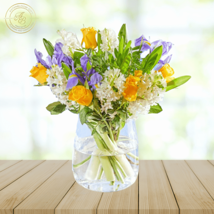 "Golden Glow Flower Bouquet"